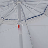 Strandparasol met zijwanden 215 cm blauw