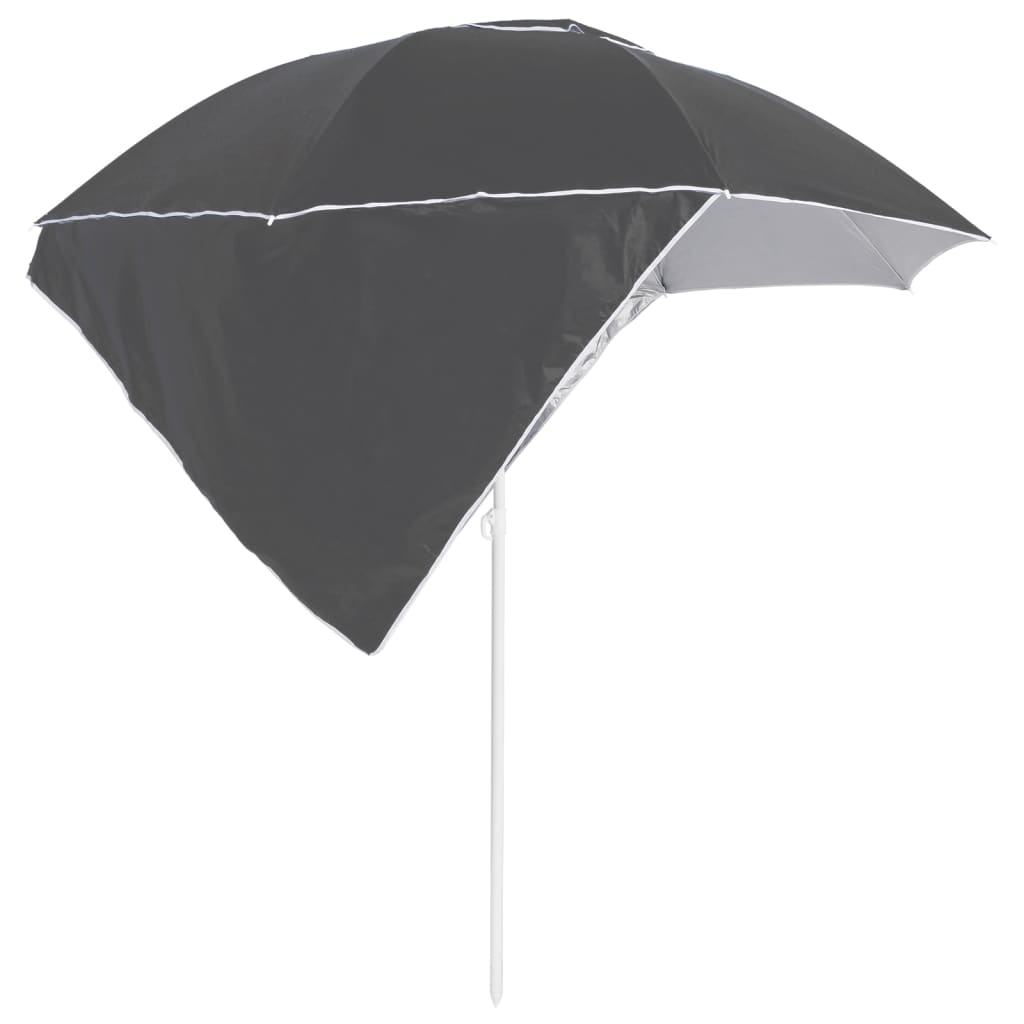 Strandparasol met zijwanden 215 cm antracietkleurig