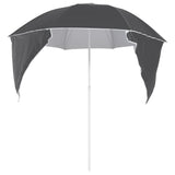 Strandparasol met zijwanden 215 cm antracietkleurig