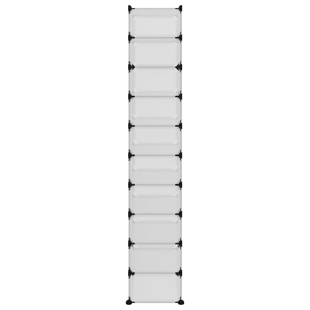 Schoenenrek 44x32x174 cm polypropeen transparant - AllerleiShop