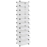 Schoenenrek 44x32x174 cm polypropeen transparant - AllerleiShop