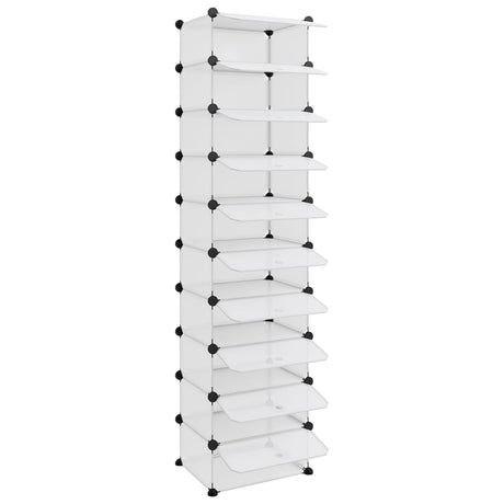 Schoenenrek 44x32x174 cm polypropeen transparant - AllerleiShop