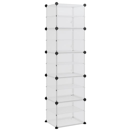 Schoenenrek 44x31,5x153,5 cm polypropeen transparant - AllerleiShop