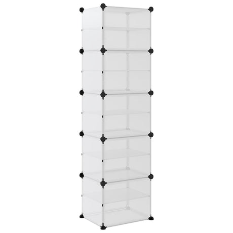 Schoenenrek 44x31,5x153,5 cm polypropeen transparant - AllerleiShop