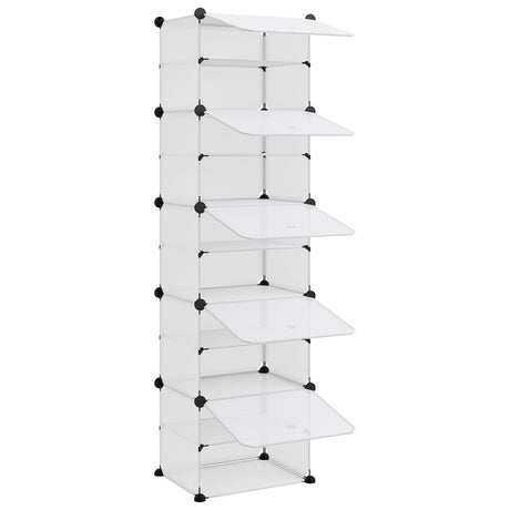 Schoenenrek 44x31,5x153,5 cm polypropeen transparant - AllerleiShop