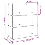 Schoenenrek 84,5x31x93,5 cm polypropeen zwart - AllerleiShop