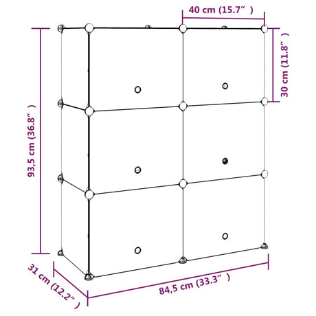 Schoenenrek 84,5x31x93,5 cm polypropeen zwart - AllerleiShop