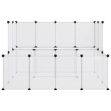 Dierenhok klein 143x107x93 cm polypropeen en staal transparant - AllerleiShop