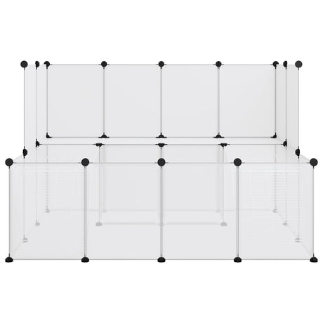 Dierenhok klein 143x107x93 cm polypropeen en staal transparant - AllerleiShop