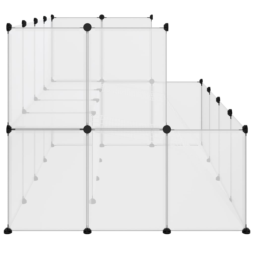 Dierenhok klein 143x107x93 cm polypropeen en staal transparant - AllerleiShop