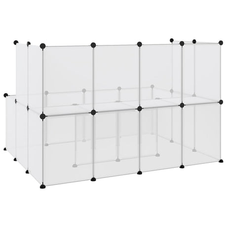 Dierenhok klein 143x107x93 cm polypropeen en staal transparant - AllerleiShop