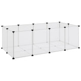 Dierenhok klein 144x74x46,5 cm polypropeen en staal transparant - AllerleiShop