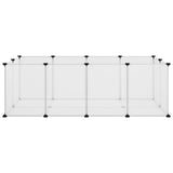 Dierenhok klein 144x74x46,5 cm polypropeen en staal transparant - AllerleiShop