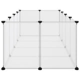 Dierenhok klein 144x74x46,5 cm polypropeen en staal transparant - AllerleiShop