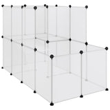 Dierenhok klein 142x74x93 cm polypropeen en staal transparant - AllerleiShop