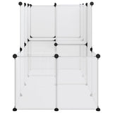 Dierenhok klein 142x74x93 cm polypropeen en staal transparant - AllerleiShop