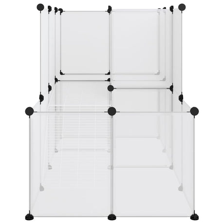 Dierenhok klein 142x74x93 cm polypropeen en staal transparant - AllerleiShop