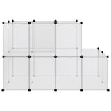 Dierenhok klein 142x74x93 cm polypropeen en staal transparant - AllerleiShop