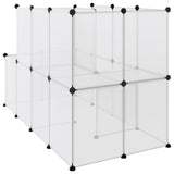 Dierenhok klein 142x74x93 cm polypropeen en staal transparant - AllerleiShop