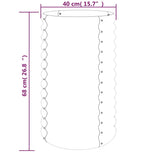 Plantenbak 40x40x68 cm gepoedercoat staal groen