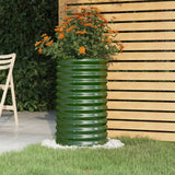 Plantenbak 40x40x68 cm gepoedercoat staal groen