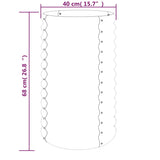 Plantenbak 40x40x68 cm gepoedercoat staal antracietkleurig