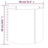 Plantenbak 80x80x68 cm gepoedercoat staal groen