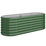 Plantenbak 114x40x36 cm gepoedercoat staal groen