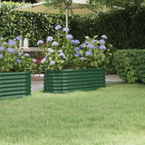 Plantenbak 114x40x36 cm gepoedercoat staal groen