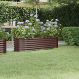 Plantenbak 152x40x36 cm gepoedercoat staal bruin