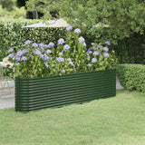 Plantenbak 260x40x68 cm gepoedercoat staal groen