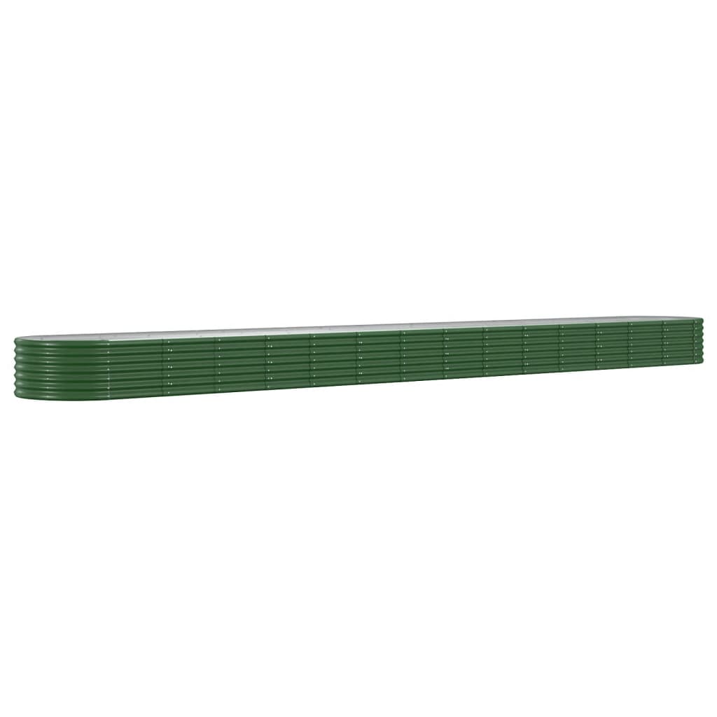 Plantenbak 620x80x36 cm gepoedercoat staal groen