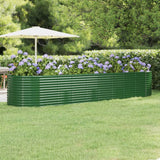 Plantenbak 396x100x68 cm gepoedercoat staal groen