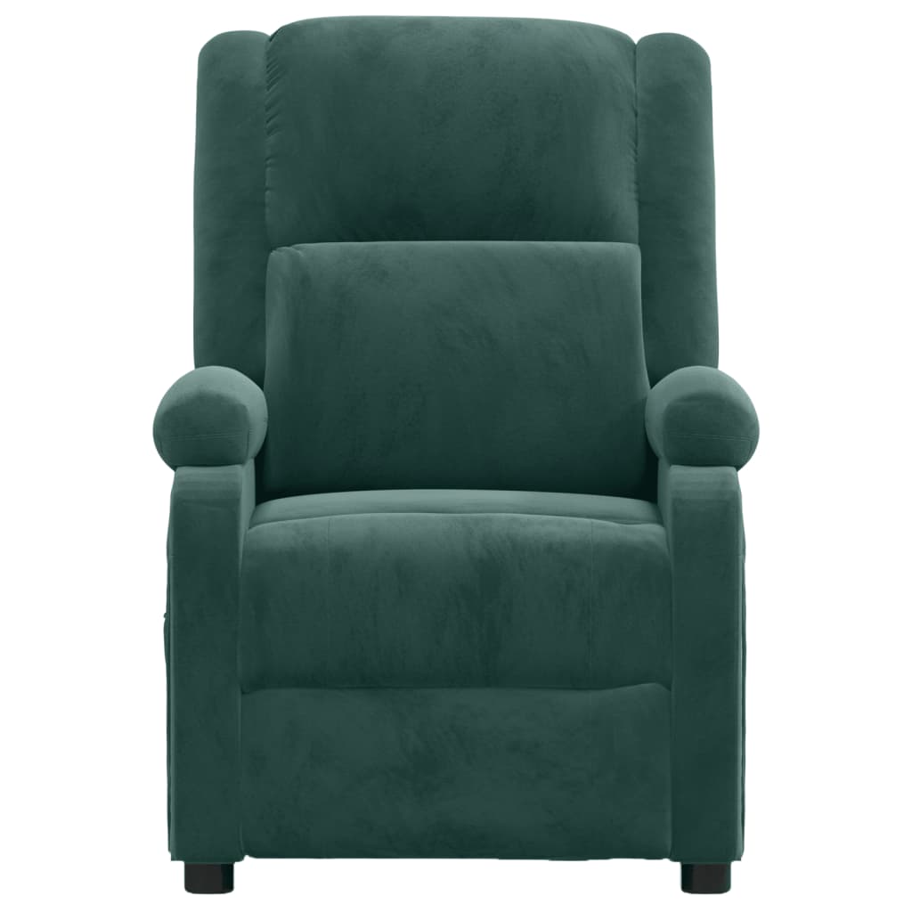 Fauteuil verstelbaar fluweel donkergroen
