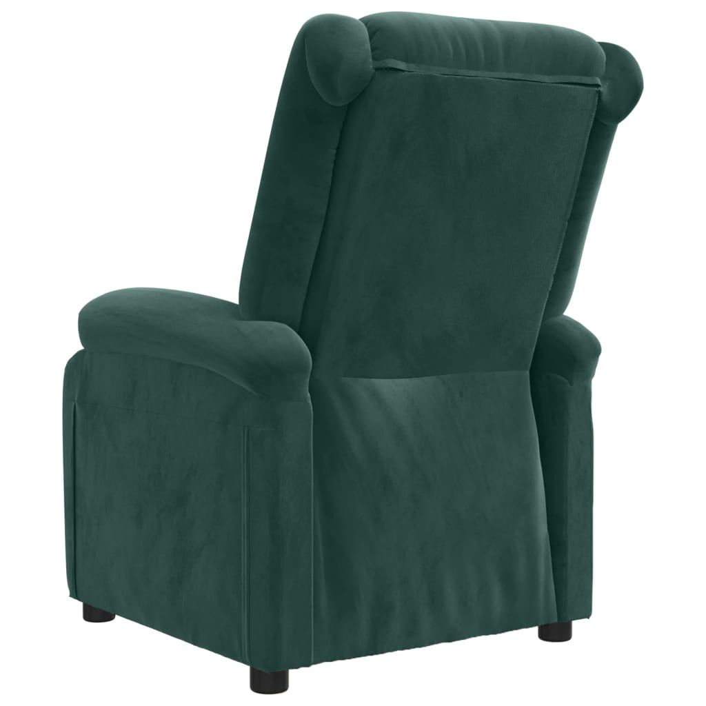 Fauteuil verstelbaar fluweel donkergroen