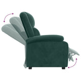 Fauteuil verstelbaar fluweel donkergroen