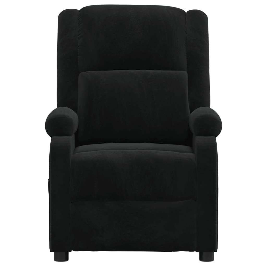 Fauteuil verstelbaar fluweel zwart