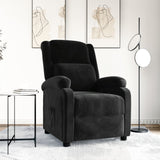 Fauteuil verstelbaar fluweel zwart