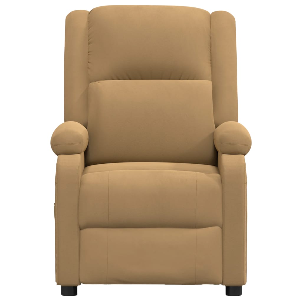 Fauteuil verstelbaar fluweel bruin