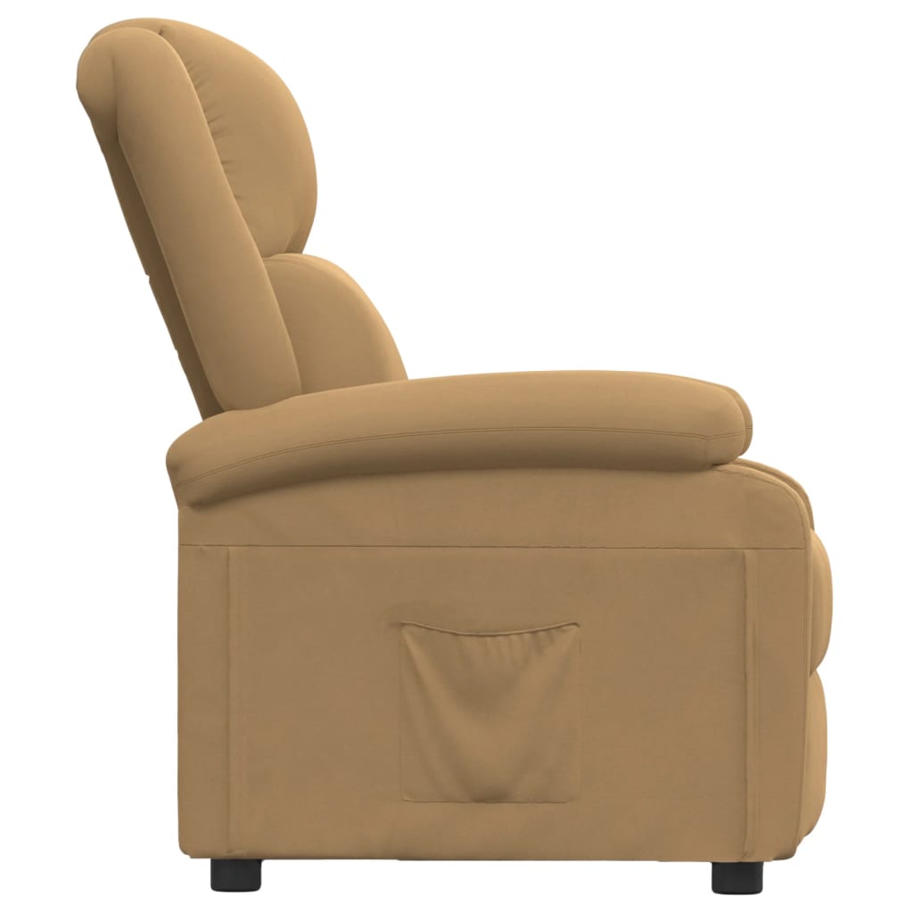 Fauteuil verstelbaar fluweel bruin