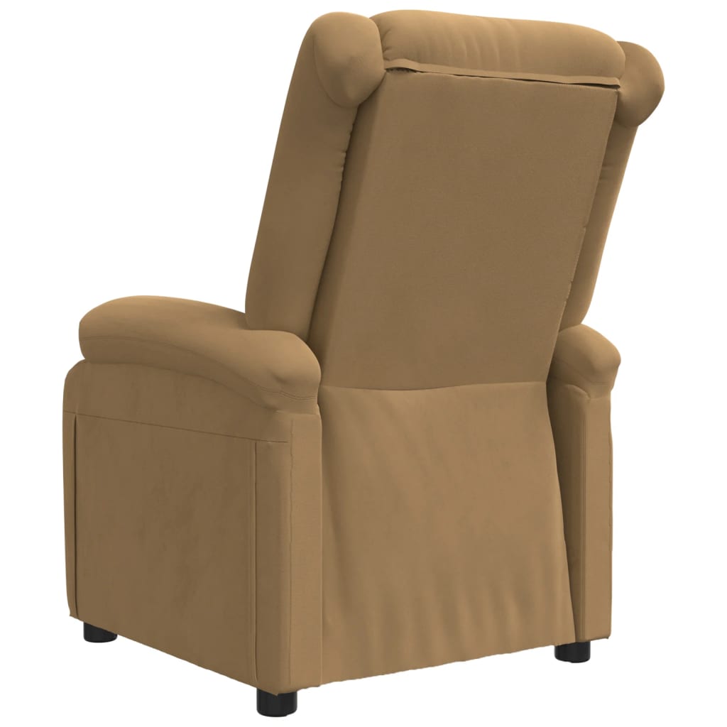 Fauteuil verstelbaar fluweel bruin