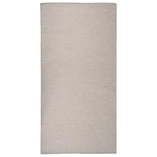 Buitenkleed platgeweven 100x200 cm taupe - AllerleiShop