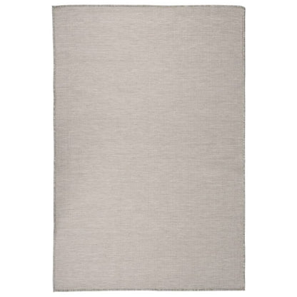 Buitenkleed platgeweven 120x170 cm taupe - AllerleiShop