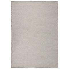 Buitenkleed platgeweven 140x200 cm taupe