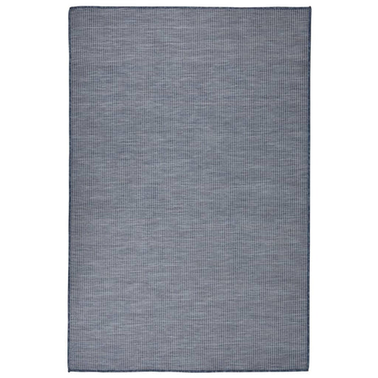 Buitenkleed platgeweven 120x170 cm blauw - AllerleiShop