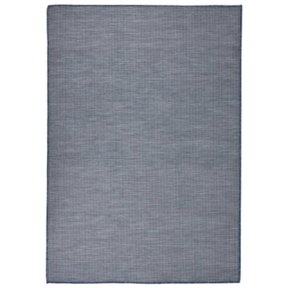 Buitenkleed platgeweven 160x230 cm blauw - AllerleiShop