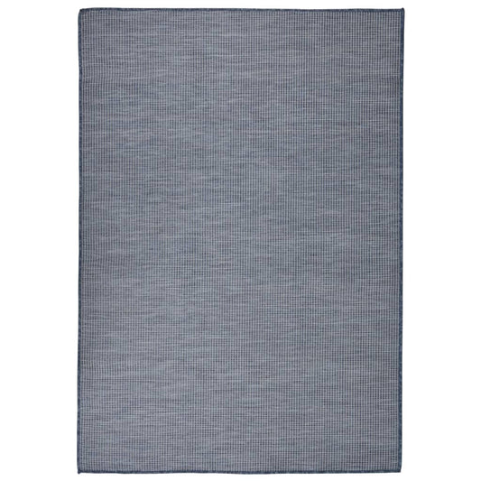 Buitenkleed platgeweven 160x230 cm blauw - AllerleiShop