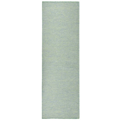 Buitenkleed platgeweven 80x250 cm turquoise - AllerleiShop