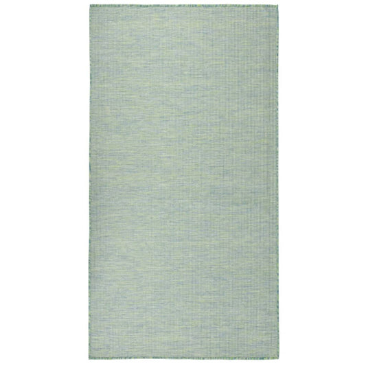 Buitenkleed platgeweven 140x200 cm turquoise - AllerleiShop