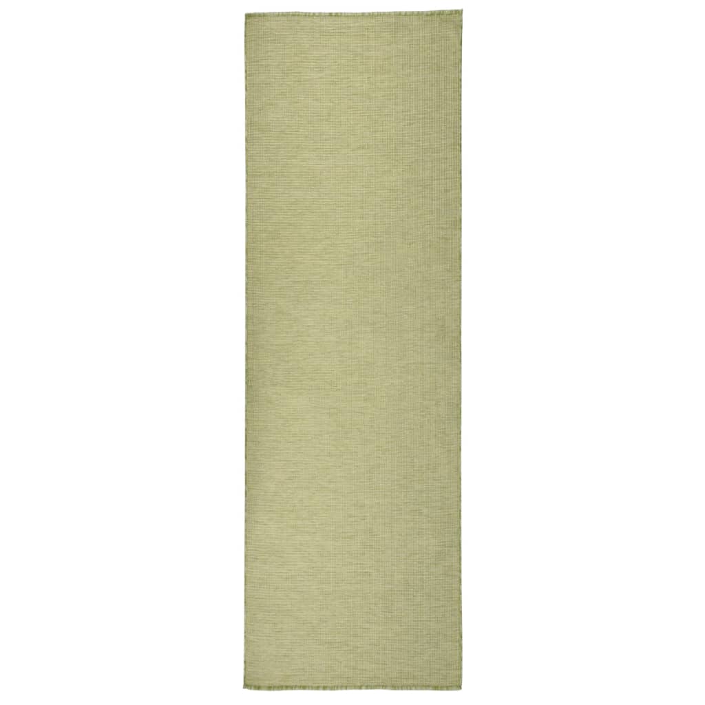 Buitenkleed platgeweven 80x250 cm groen - AllerleiShop